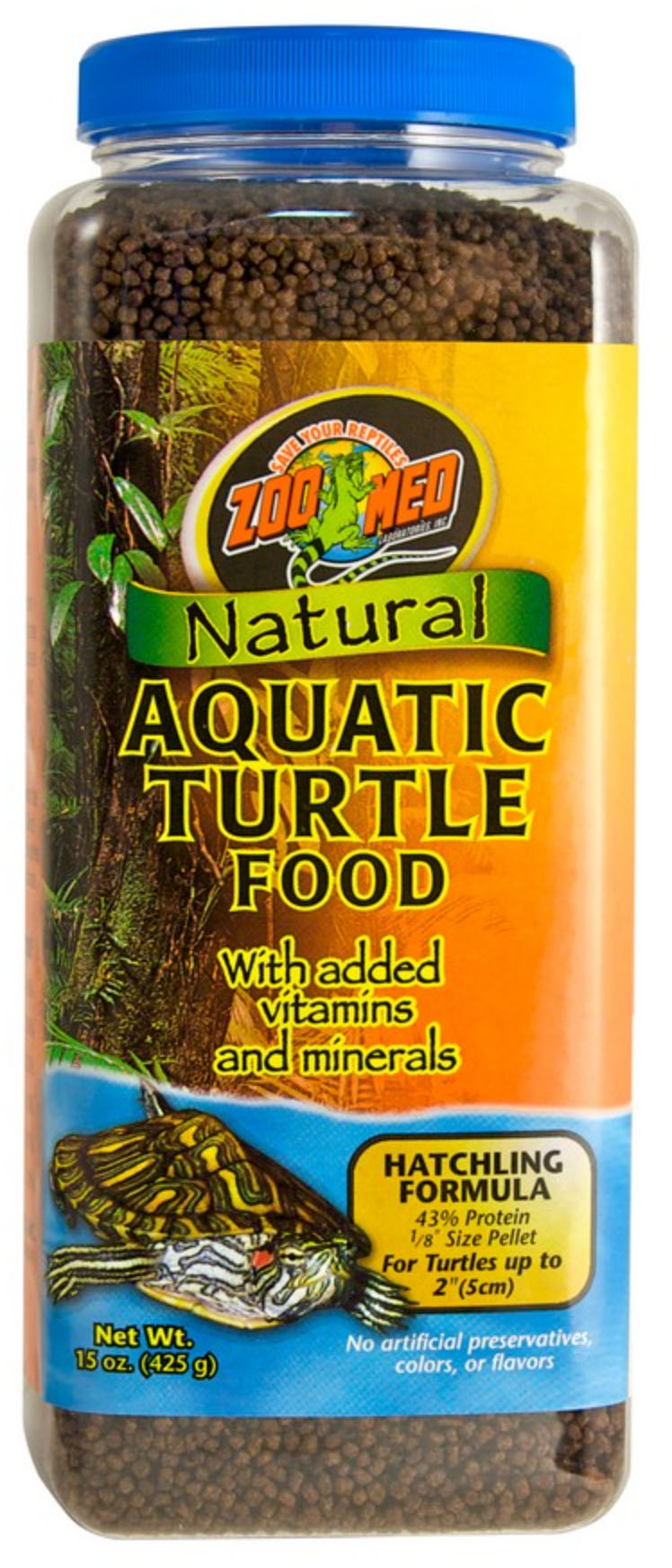 Zoo Med Natural Aquatic Turtle Food - Hatchling Formula 15oz / 425g